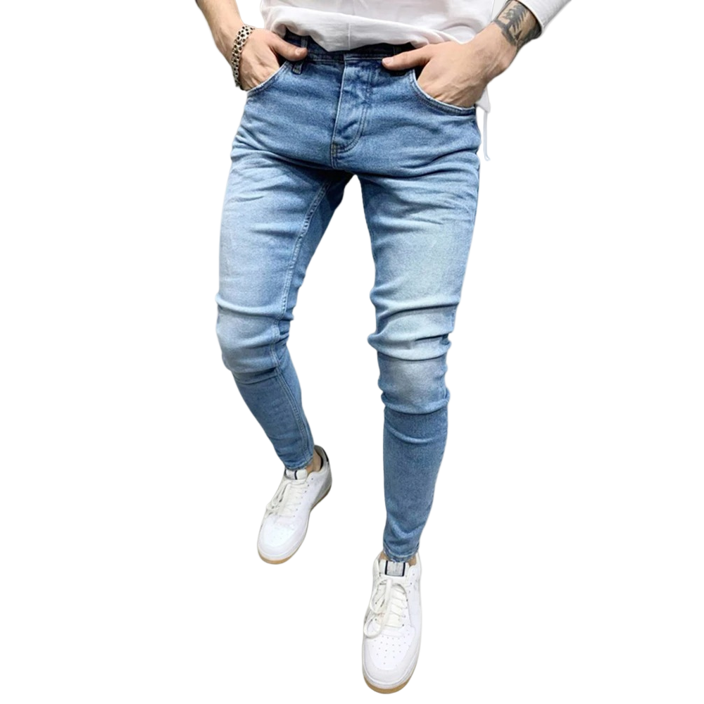Darrell casual skinny herenbroek – slanke pasvorm van zachte, rekbare stof voor een moderne en comfortabele look
