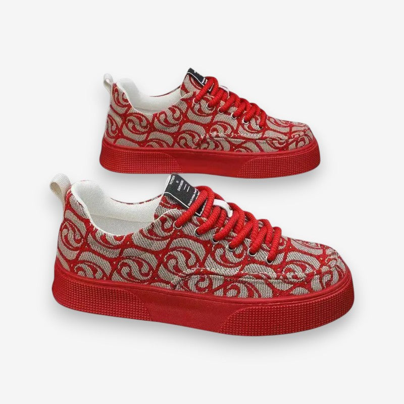 Ravion flade snøresko med rund tå