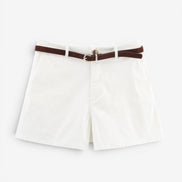 Dames shorts med bælte og læg – Linavera