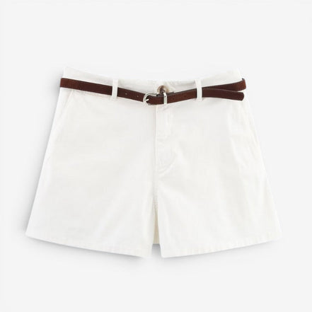 Dames shorts med bælte og læg – Linavera