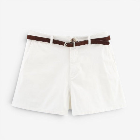 Dames shorts med bælte og læg – Linavera