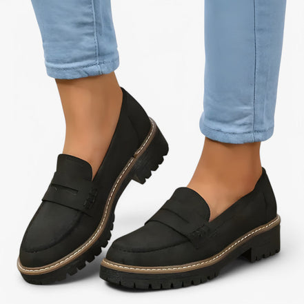 Marvella loafers med slip-on design og stabil hæl