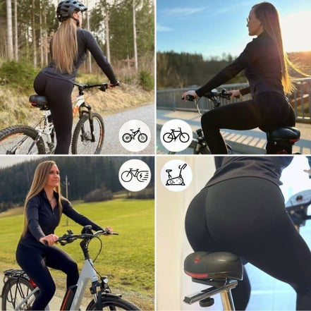 Cyklistické sedlo s integrovaným odpružením a odrazkou – Velospera