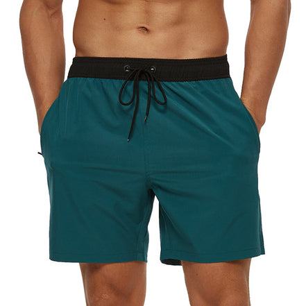 Hurtigtørrende badeshorts til herre med lynlåslommer og elastisk talje – shorts til strand og svømning – Aquenor
