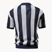 Zaviro polo til mænd med kortærmet design, åben krave og slank pasform
