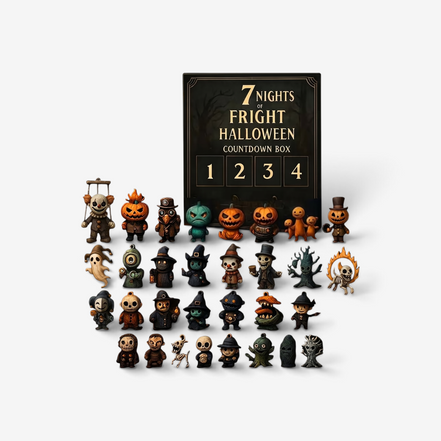 Halloween odpočítavací box s 31 minifigúrkami a dekoráciami – Velmoris
