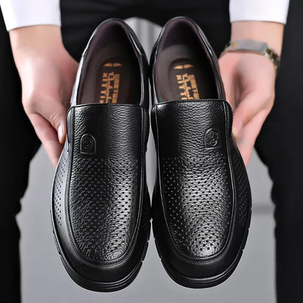 Lorento loafers i læder med elastisk slip-on design