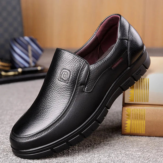 Lorento loafers i læder med elastisk slip-on design