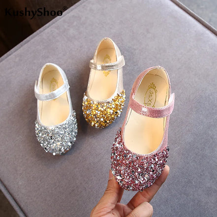 Lunaria glitter sandaler – velcro lukning
