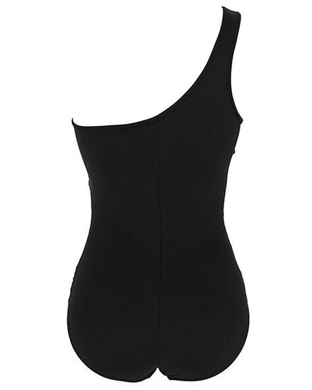 Méshara dame badedragt – asymmetrisk badedragt med shaping og mesh detaljer