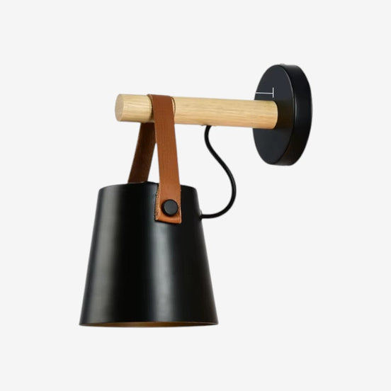 Nordluma lampa ścienna – wisząca lampa ścienna z drewna i metalu