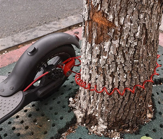 Velmora skivebremse lås med stålkabel til cykel scooter og motor