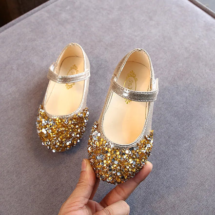 Lunaria glitter sandaler – velcro lukning