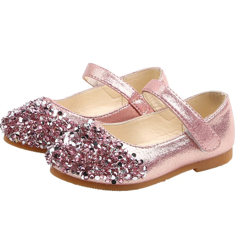 Lunaria glitter sandaler – velcro lukning