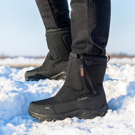 Forede vinterstøvler med tekstiloverdel og gummisål – Norvexa