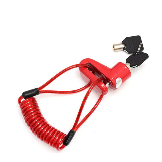 Velmora skivebremse lås med stålkabel til cykel scooter og motor