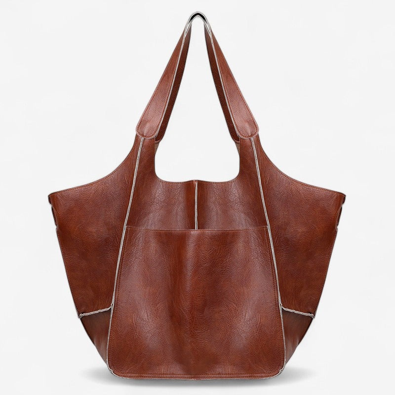Morvexa dame håndtaske skuldertaske med flere rum stort design