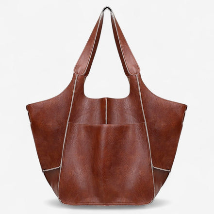 Morvexa dame håndtaske skuldertaske med flere rum stort design