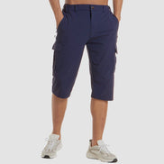 Torven cargo shorts – knælængde med justerbar linning