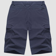 Torven cargo shorts – knælængde med justerbar linning