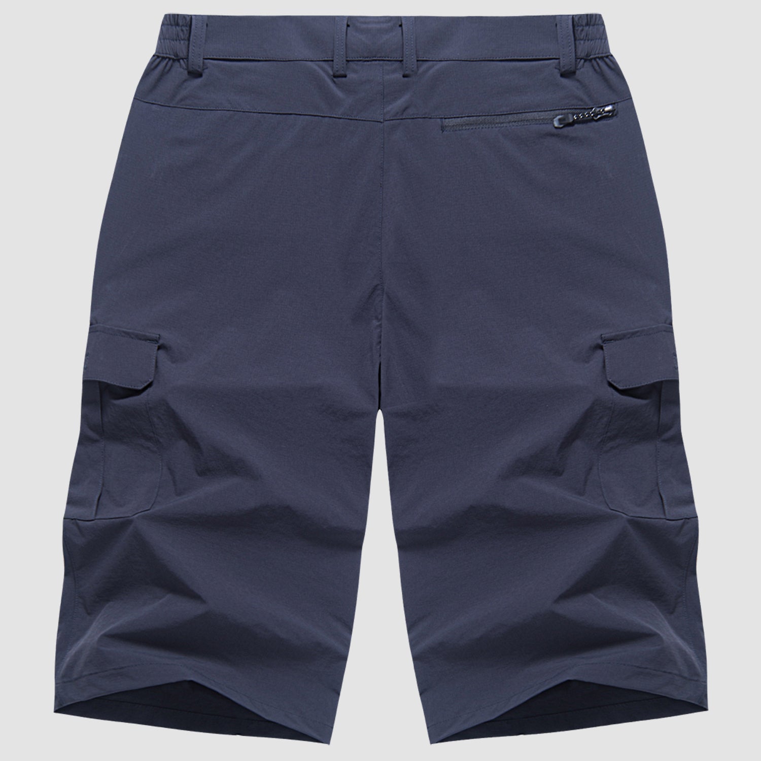 Torven cargo shorts – knælængde med justerbar linning