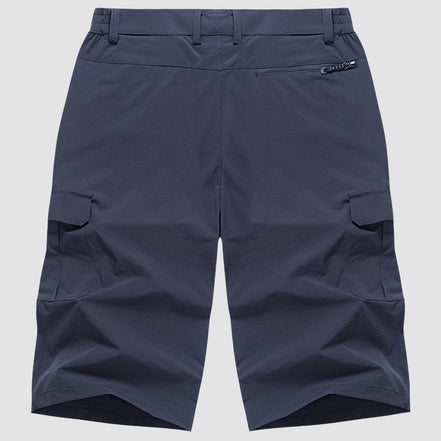 Torven cargo shorts – knælængde med justerbar linning
