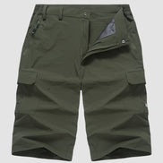 Torven cargo shorts – knælængde med justerbar linning