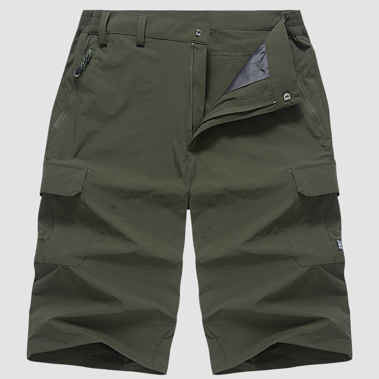 Torven cargo shorts – knælængde med justerbar linning