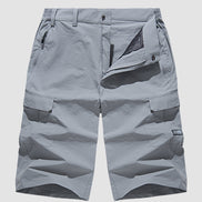 Torven cargo shorts – knælængde med justerbar linning