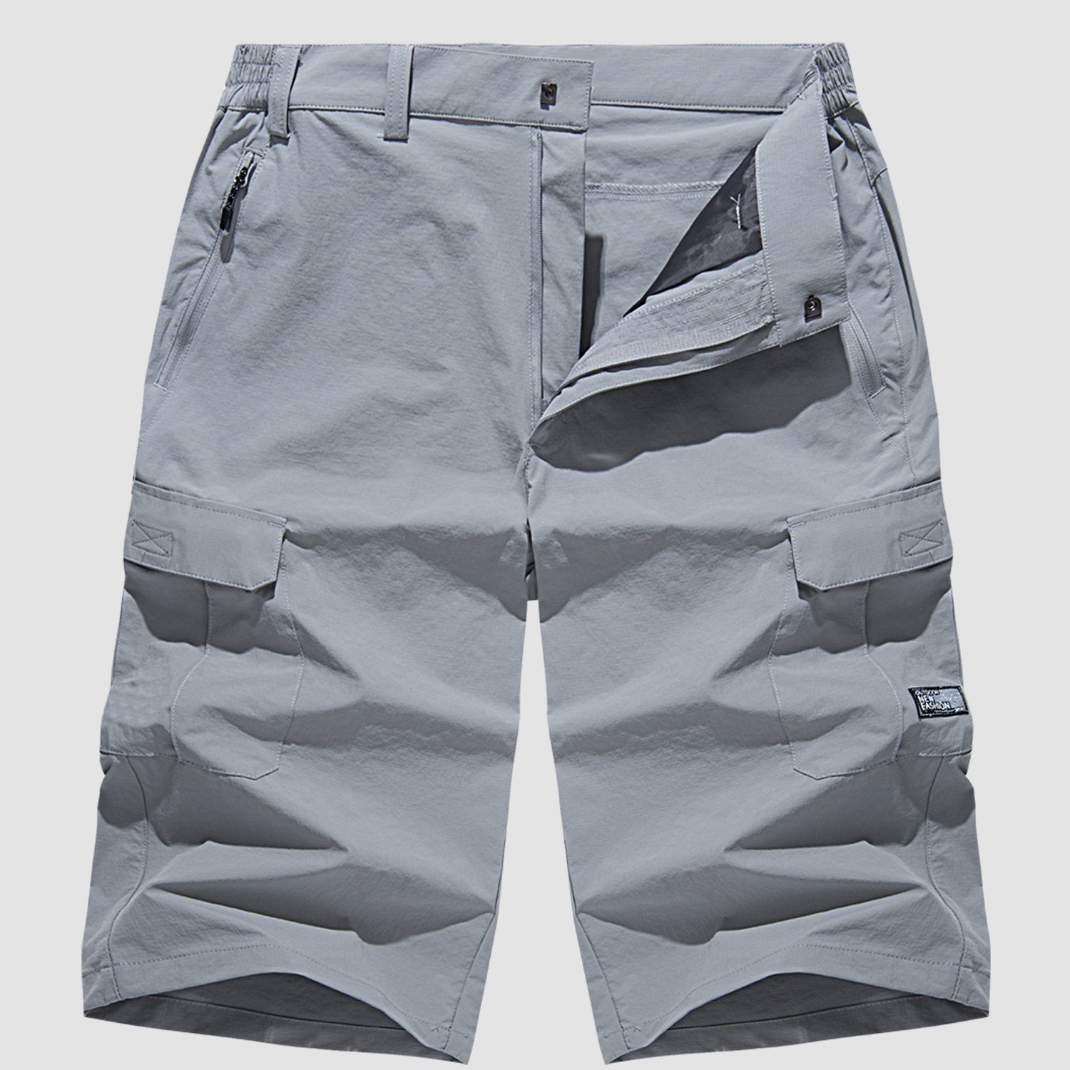 Torven cargo shorts – knælængde med justerbar linning
