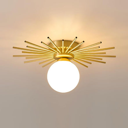 Aurimera loftlampe i messing og glas