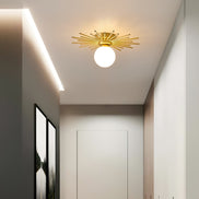 Aurimera loftlampe i messing og glas