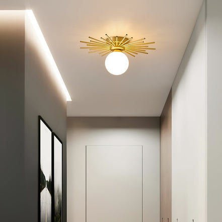 Aurimera loftlampe i messing og glas