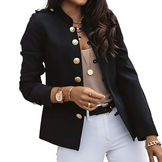 Alina Klassisk Frakke med Knapper til Kvinder