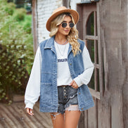 Maren denim vest – afslappet bomuldsmodel med lommer
