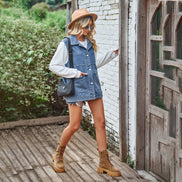 Maren denim vest – afslappet bomuldsmodel med lommer