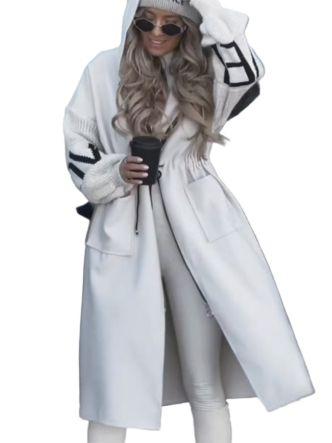 Alvira Elegant Hættet Cardiganfrakke