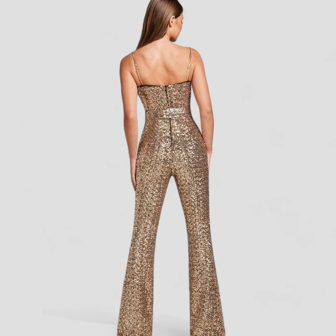 Calira jumpsuit til kvinder uden ærmer med justerbart bælte og normal pasform