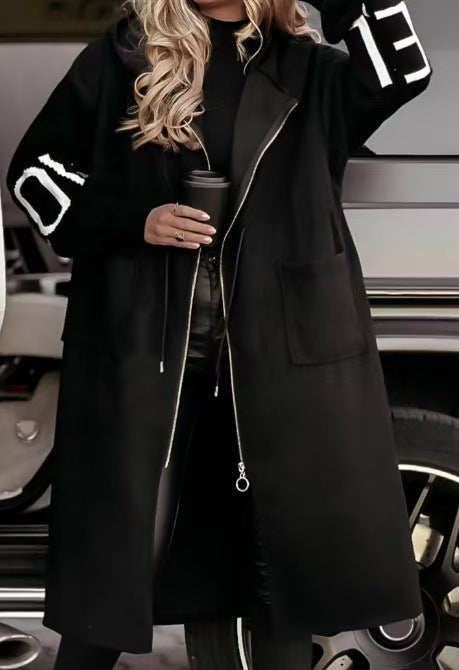 Alvira Elegant Hættet Cardiganfrakke