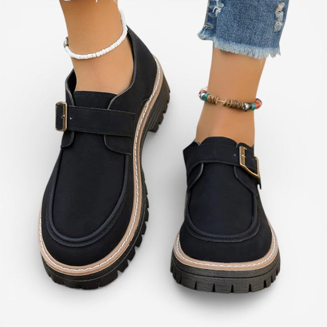 Morvane buckle boots med rund tå