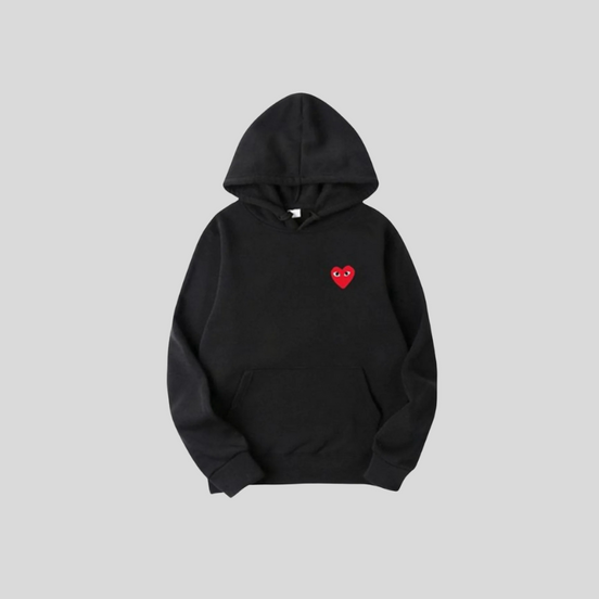 HeartBeat Hoodie – Unisex med hjertedetalje
