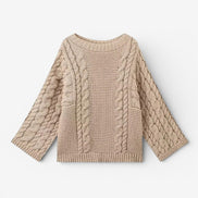 Lunvera oversized sweater med ribkanter