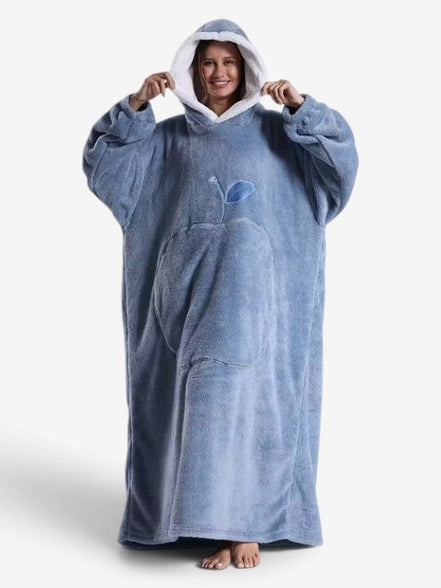 Oversized hoodie-tæppe med hætte og stor lomme – Cozyvella