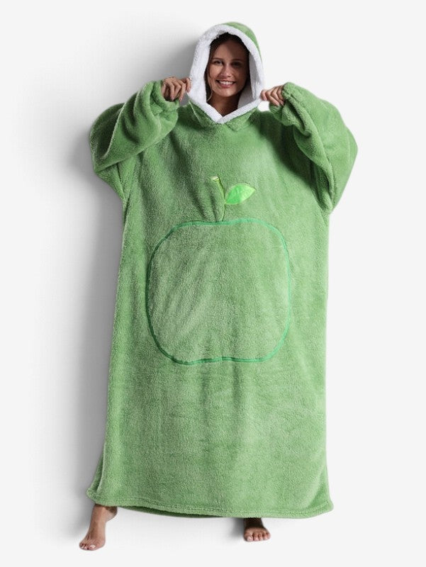 Oversized hoodie-tæppe med hætte og stor lomme – Cozyvella