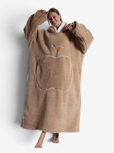 Oversized hoodie-tæppe med hætte og stor lomme – Cozyvella