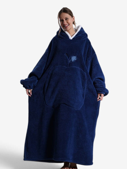 Oversized hoodie-tæppe med hætte og stor lomme – Cozyvella
