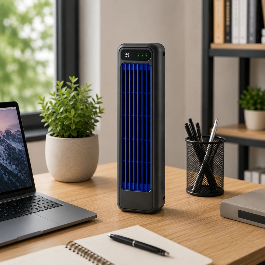 Tårnventilator med fjernbetjening og justerbare lufttrin – Ventaro