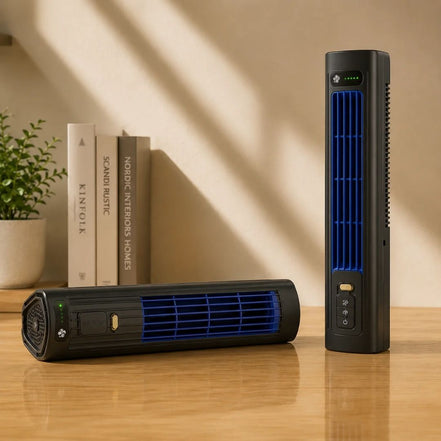 Tårnventilator med fjernbetjening og justerbare lufttrin – Ventaro