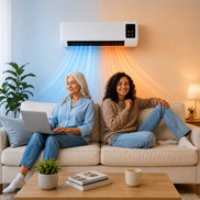 2 v 1 topné a ventilační zařízení s dálkovým ovládáním – Nordvexa