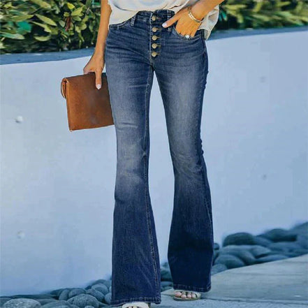 Levana Bootcut Jeans med Høj Talje